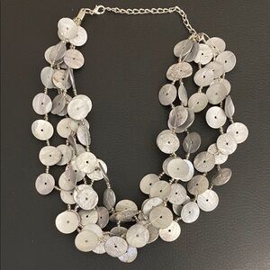 Elegant Silver Shell Necklace